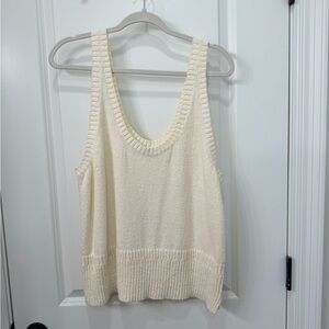 Madewell Ivory Knit Sleeveless Top